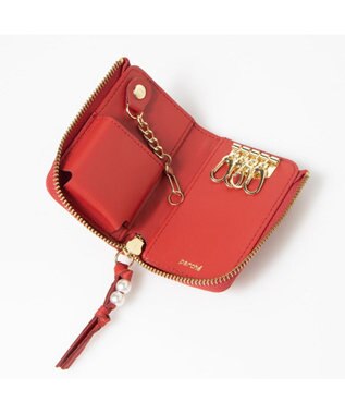 UNBILLION ペルケ perche / シーププリーツスマートキーケース レッド