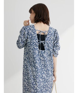 Green Parks ・ＲＡＹ　ＣＡＳＳＩＮ　フラワーｐｔナローワンピース Blue