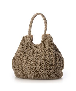 UNBILLION カシュカシュ cachecache / 柄編みベーシックトート カゴバッグ オーク