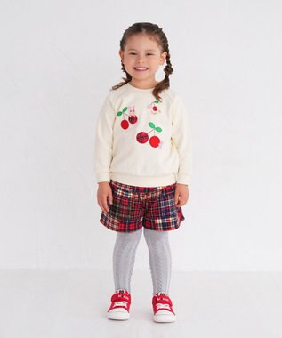 MIKI HOUSE HOT BISCUITS 【80-120cm】 チェック柄 キュロットスカート 赤