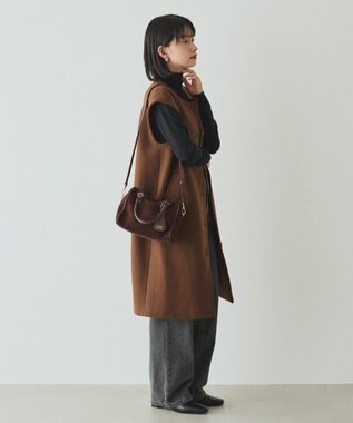 russet スエード2WAYミニボストンバッグ(CE-1570-WEB) D.Brown