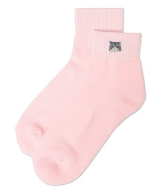 WEGO アニマルプリントショートソックス ライトピンク