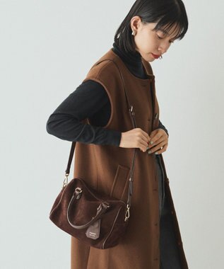 russet スエード2WAYミニボストンバッグ(CE-1570-WEB) D.Brown