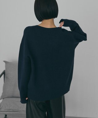 AMERICAN HOLIC バイパチ前振りニットプルオーバー Navy