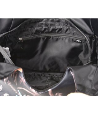 Y'SACCS バードプリントバルーントート Mサイズ ブラック