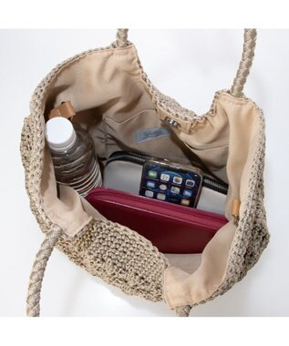 UNBILLION カシュカシュ cachecache / 柄編みベーシックトート カゴバッグ オーク