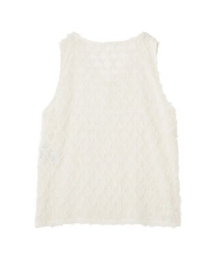 AMERICAN HOLIC Ｖネックシャギーベスト Ivory