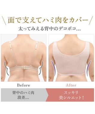 BRADELIS New York 【BRADELIS NewYork peace/ノンワイヤー】綿混トリプルキャッチFITブラ23 ブラデリス 補正 ブラジャー 接触冷感 ノンワイヤー DB123403 ヌーディピンク