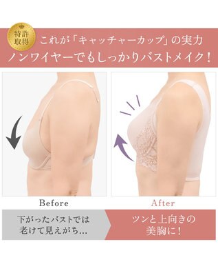 BRADELIS New York 【BRADELIS NewYork peace/ノンワイヤー】綿混トリプルキャッチFITブラ23 ブラデリス 補正 ブラジャー 接触冷感 ノンワイヤー DB123403 ヌーディピンク