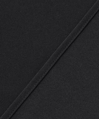 ICB L 【洗える】ジョーゼットジャージー ボウタイ風プルオーバー ブラック系