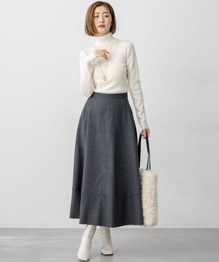 23区 S 【滝沢眞規子さん着用/WEB限定カラーあり】ウーステッドウール リブタートル ニット ホワイト系