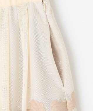 自由区 【Premium Collection】フラワーエンブロイダリーチュール  スカート ベージュ系