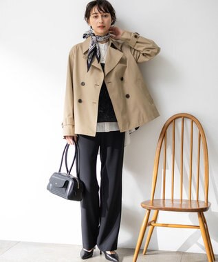 23区 【先行予約】エアータンブラー TCギャバジン ハーフ コート キャメル系