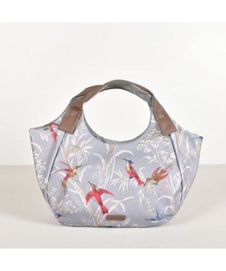 Y'SACCS バードプリントバルーントート Mサイズ グレー