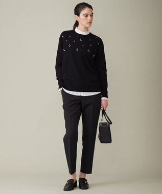 ICB 【洗える】 ジュエルニットプルオーバー ブラック系