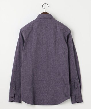 JOSEPH ABBOUD 【洗える】ドットジャガード ジャージー シャツ パープル系7