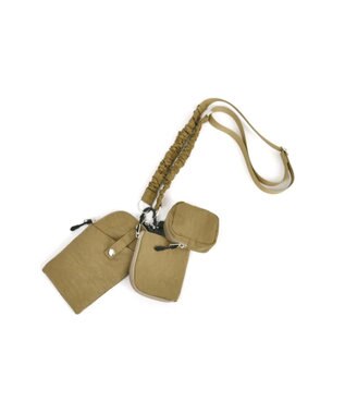 UNBILLION cachecache バンジーコードナイロンスマホショルダー ベージュ