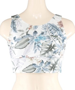 San-ai Resort（三愛水着楽園） 【水陸両用】　プリントブラトップ　M・L　【Reir（レイール）】 ホワイト