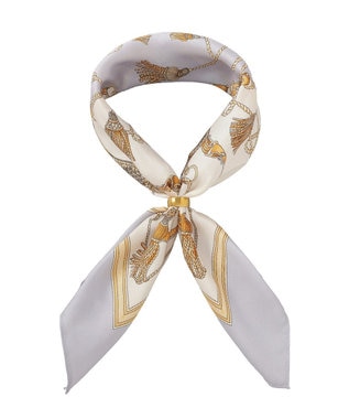 Green Parks リングＳＥＴタッセル柄スカーフ Light Gray