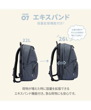 ACE BAGS & LUGGAGE W&.Day/Night ポッケスアプト ラウンドリュック A4サイズ 14.0インチPC収納 20221 ダブルアンドデイナイト ブルーグレー