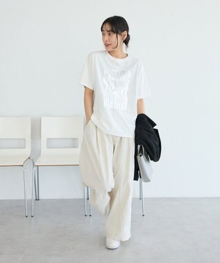 CRAFT STANDARD BOUTIQUE ツイストロゴハーフスリーブTシャツ Off White