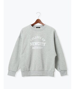 Te chichi 裏毛ロゴプルオーバー グレー