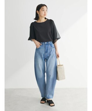 Green Parks オーガンジードッキングプルオーバー Black