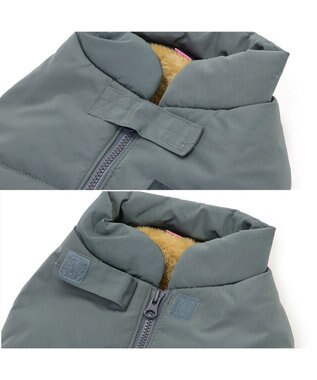 PET PARADISE ペットパラダイス 遠赤外線 綿入りコート 《青灰 》　小型犬 灰