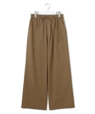 23区 L 【SLOW/一部店舗限定】ライトタンブラータフタ ワイド パンツ カーキ系