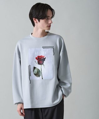 WEGO シートプリントプルオーバー ライトグレー