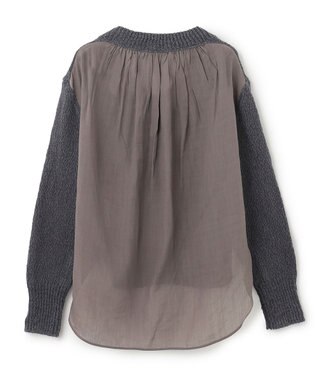 BEIGE， BAMBOO / Vネックニット Slate