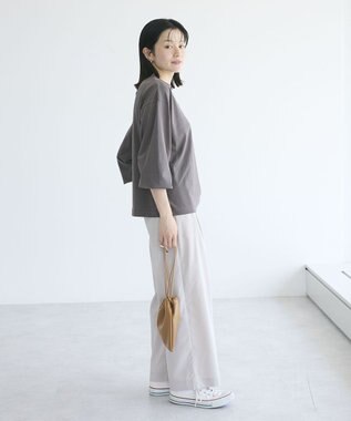 CRAFT STANDARD BOUTIQUE モックネックリングドット長袖プルオーバー Charcoal Gray