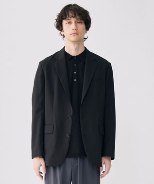 UNFILO MENS アラエルアンチピリングニット ポロ ブラック