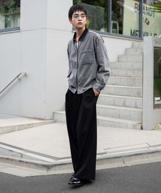 WEGO 【ユニセックス着用ITEM】デニムシャツジャケット デニムブラック