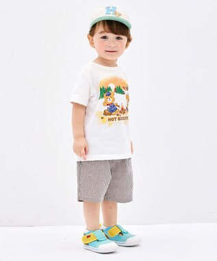 MIKI HOUSE HOT BISCUITS 【家族でおそろい】【80-120cm】アウトドアデザイン 半袖Tシャツ グリーン