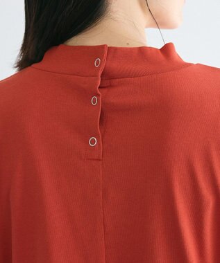 CRAFT STANDARD BOUTIQUE モックネックリングドット長袖プルオーバー Orange