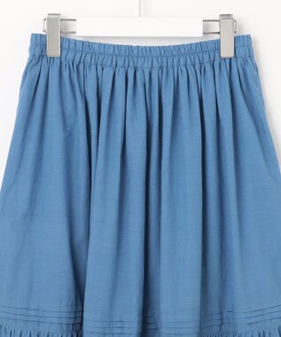 Feroux 【洗える】刺繍ティアード スカート ブルー系