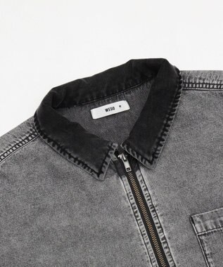 WEGO 【ユニセックス着用ITEM】デニムシャツジャケット デニムブラック