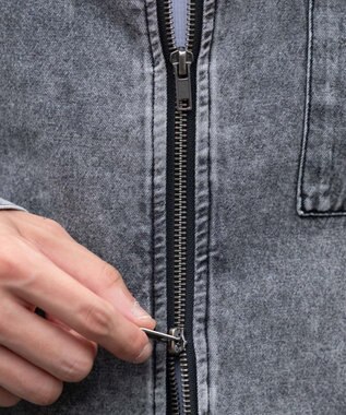 WEGO 【ユニセックス着用ITEM】デニムシャツジャケット デニムブラック