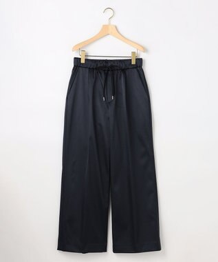組曲 L バックウォームサテン ドロストワイドパンツ