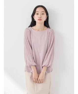 earth music&ecology マジョリカプリーツプルオーバー Grayish Pink