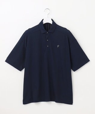 23区GOLF 【23Fondation/MEN】【UVケア】ハイブリッド ポロシャツ ネイビー系