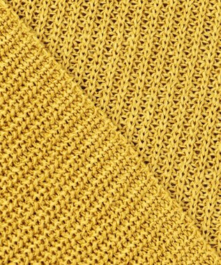 ICB 【WEB限定カラーあり・洗える】 ペーパーブレンドシャインニット 5分袖プルオーバー イエロー系