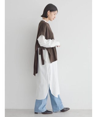 AMERICAN HOLIC ＳＥＴ　シャツワンピース＋ニットベスト Brown