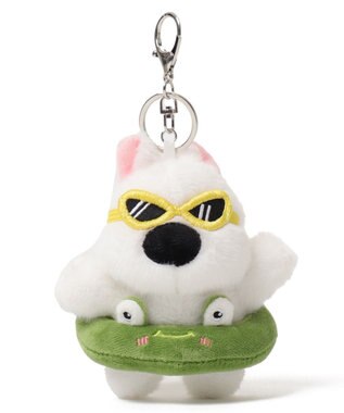 WEGO バカンスわんこぬいぐるみキーホルダー グリーン