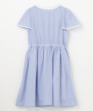 組曲 KIDS 【150-160㎝】サマーストライプ ワンピース サックスブルー系1