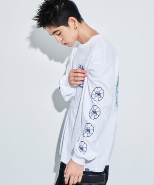 WEGO DUCKDUDE　SUNFLOWER　L／S　TEE ホワイト