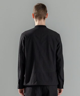 JOSEPH HOMME ＜新色追加＞新素材【通気性/ストレッチ】トリコサッカーストレッチ 　ジップアップブルゾン ブラック系