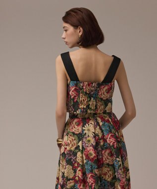 GRACE CONTINENTAL アンティークフラワーベアトップ レッド