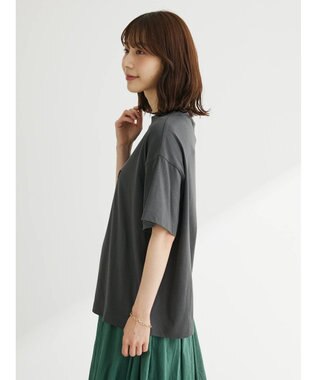 Green Parks ブロックロゴオーバーサイズＴシャツ Dark Gray